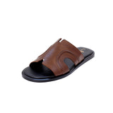 Black & Brown Color Leather Slippers For Men