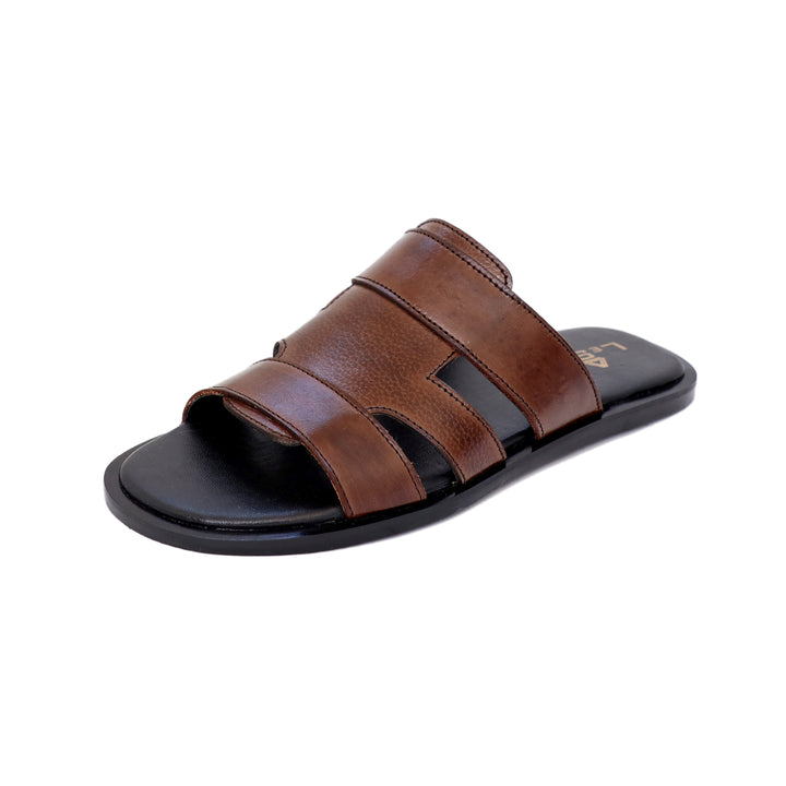 Brown & Black Color Casual Slippers For Men