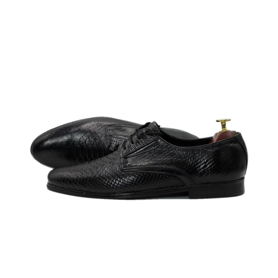 Black Leather Lace UPS Shoes For Men