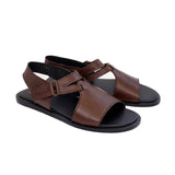 Brown Color Leather Sandals For Men