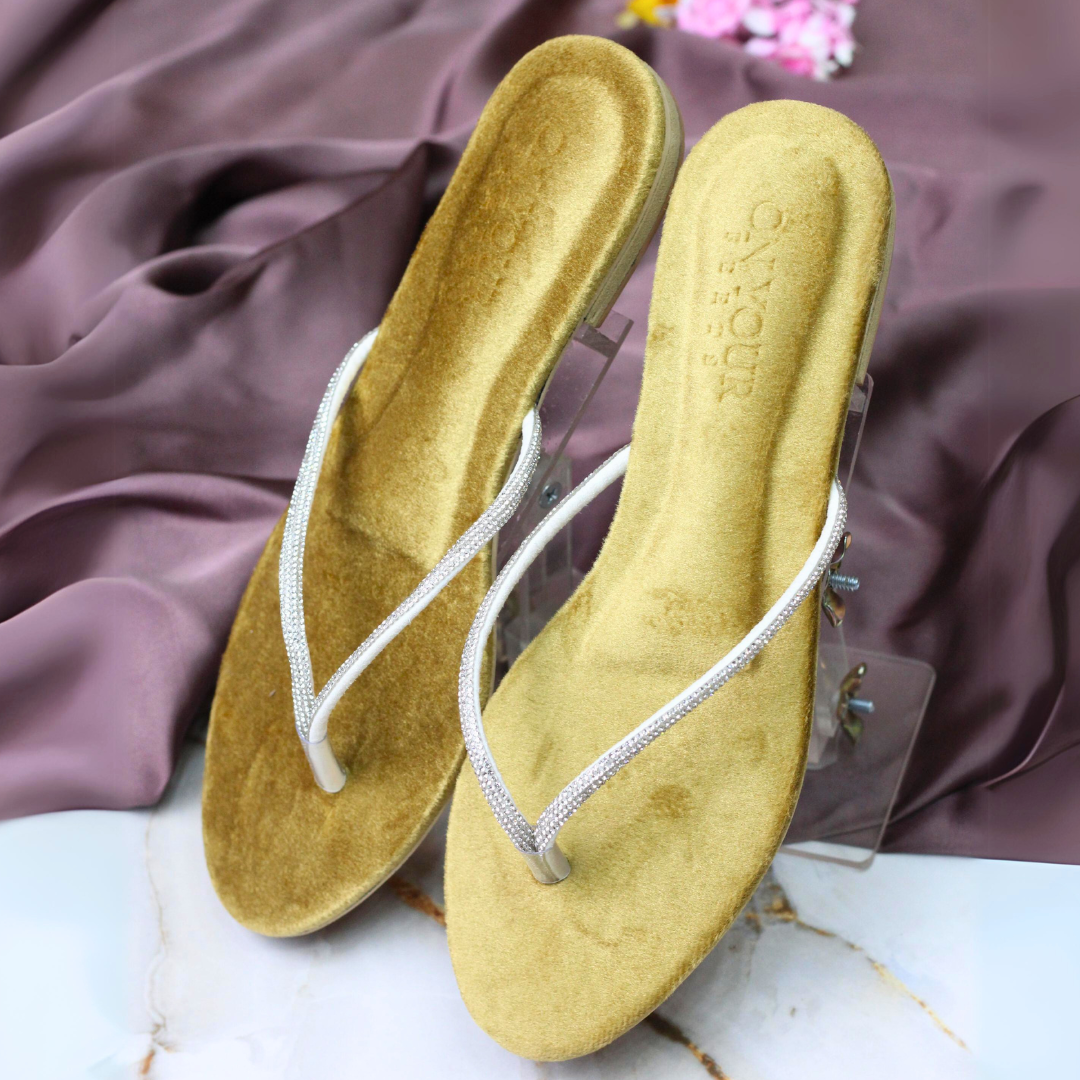 Kiara Black Comfortable Flip-Flops For Women
