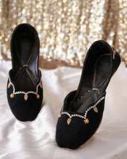 Starlit Elegance: Black Embroidered Masterpiece For Women