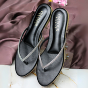 Kiara Black Comfortable Flip-Flops For Women