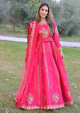 Royal Block Printed Raw Silk Lehenga Choli with Sitari Dupatta For Women