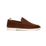 Premium Suede Leather Casual Shoes with White Rubber Sole for Men