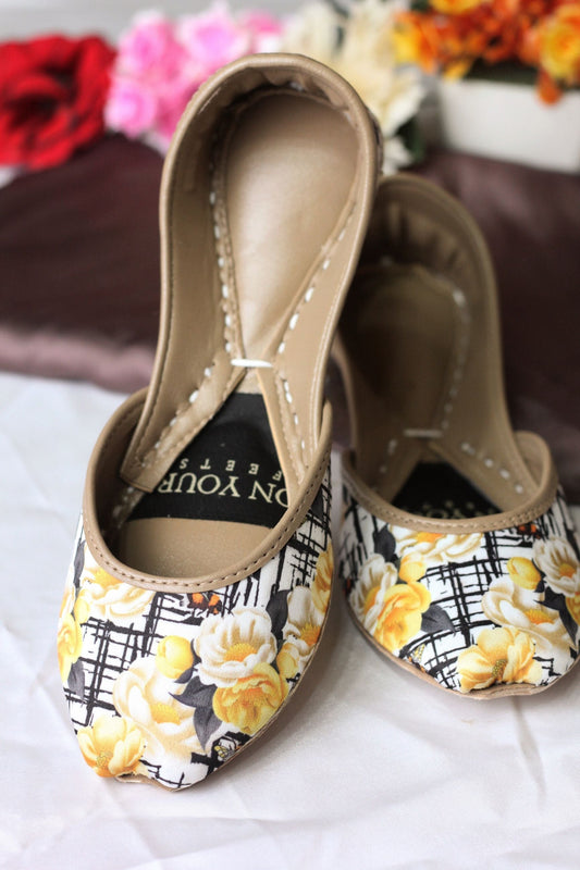 Vibrant Blossom Floral Khussa – Brighten Your Every Step For Women