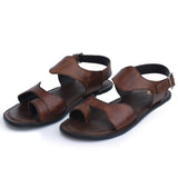 Brown Color Thumb Style Leather Sandals For Men