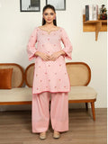 Embroidered Lawn 3-Piece Suit with Block Printed Chiffon Dupatta For Women