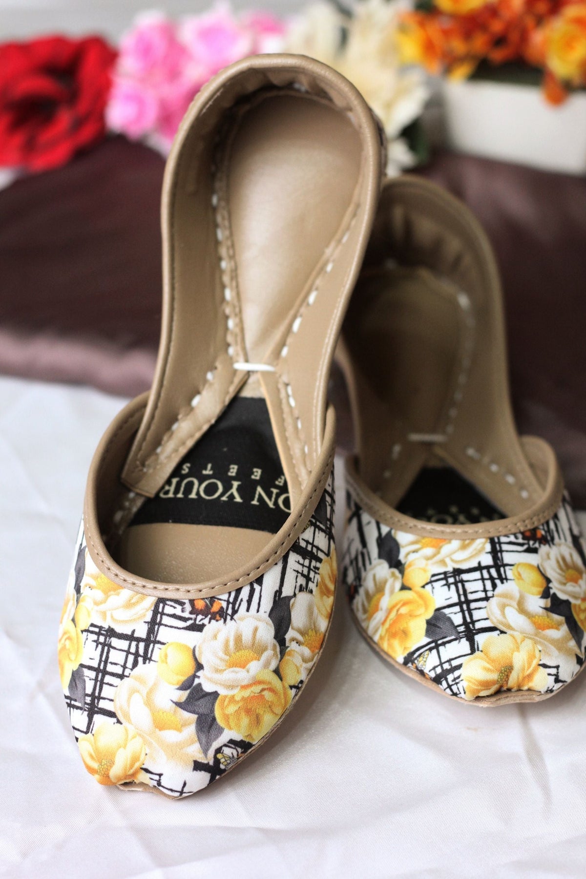 Vibrant Blossom Floral Khussa – Brighten Your Every Step For Women