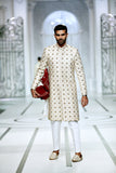 Golden Embroidered Sherwani For Men
