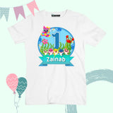 White  Color Customized Name And Printed T-Shirt For Kids / Men / Women