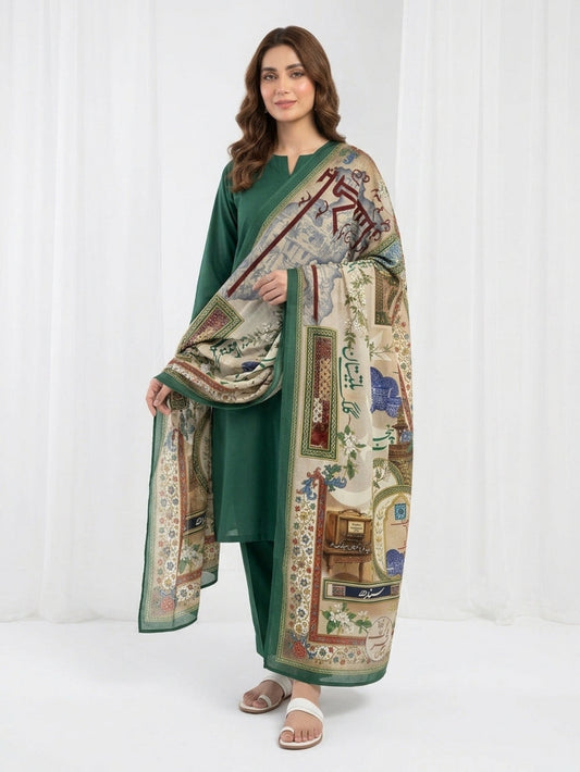 Premium Heritage Printed Poly Lawn Odhni For Women