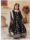 Elegant Banarsi Organza Maxi with Sitara Net Dupatta For Girls
