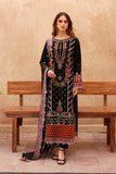 Luxury Black Embroidered Lawn 3 Piece Suit For Women