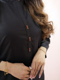 Stylish Black Co-Ord Set: Shirt & Straight Pant For Women