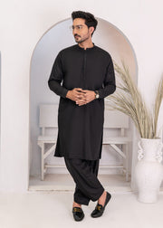 Classic Black Wash & Wear 2-Piece Suit for Men
