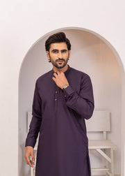 Purple Wash & Wear 2-Piece Kurta Set for Men