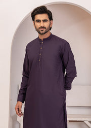 Purple Wash & Wear 2-Piece Kurta Set for Men