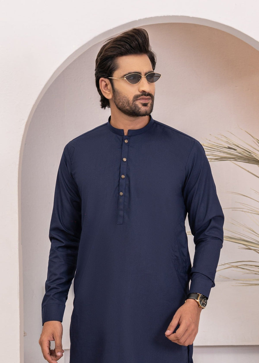 Midnight Blue Wash & Wear 2-Piece Suit for Men