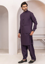 Royal Purple Festive 3-Piece Suit for Men