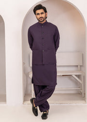 Royal Purple Festive 3-Piece Suit for Men