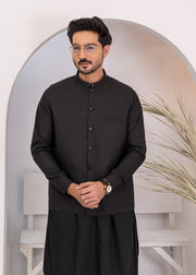 Midnight Black Festive 3-Piece Suit for Men
