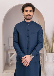 Royal Navy Blue Festive 3-Piece Suit for Men