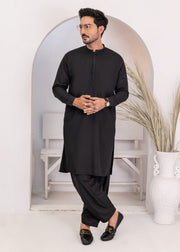 Midnight Black Festive 3-Piece Suit for Men