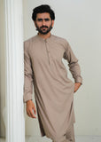 Khaki Brown Wash & Wear 2-Piece Kurta Set for Men