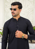 Black Wash & Wear 2-Piece Kurta Set for Men