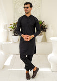 Black Wash & Wear 2-Piece Kurta Set for Men