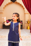 Embroidered Lawn Shirt with Flapper & Silk Dupatta For Girls