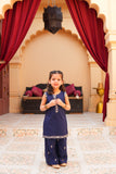 Embroidered Lawn Shirt with Flapper & Silk Dupatta For Girls