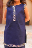Embroidered Lawn Shirt with Flapper & Silk Dupatta For Girls