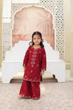 Embroidered Lawn Shirt with Flapper & Chiffon Dupatta For Girls