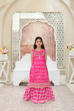 Embroidered Organza Shirt with Sitara Net Dupatta For Girls
