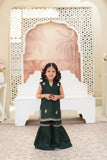 Embroidered Lawn Shirt with Gharara & Chiffon Dupatta For Girls