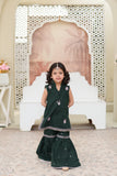 Embroidered Lawn Shirt with Gharara & Chiffon Dupatta For Girls