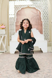 Embroidered Lawn Shirt with Gharara & Chiffon Dupatta For Girls