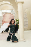 Embroidered Lawn Shirt with Gharara & Chiffon Dupatta For Girls