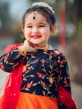 Embroidered Chiffon Lehenga Choli with Sitara Net Dupatta For Girls