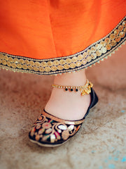 Embroidered Chiffon Lehenga Choli with Sitara Net Dupatta For Girls