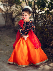 Embroidered Chiffon Lehenga Choli with Sitara Net Dupatta For Girls
