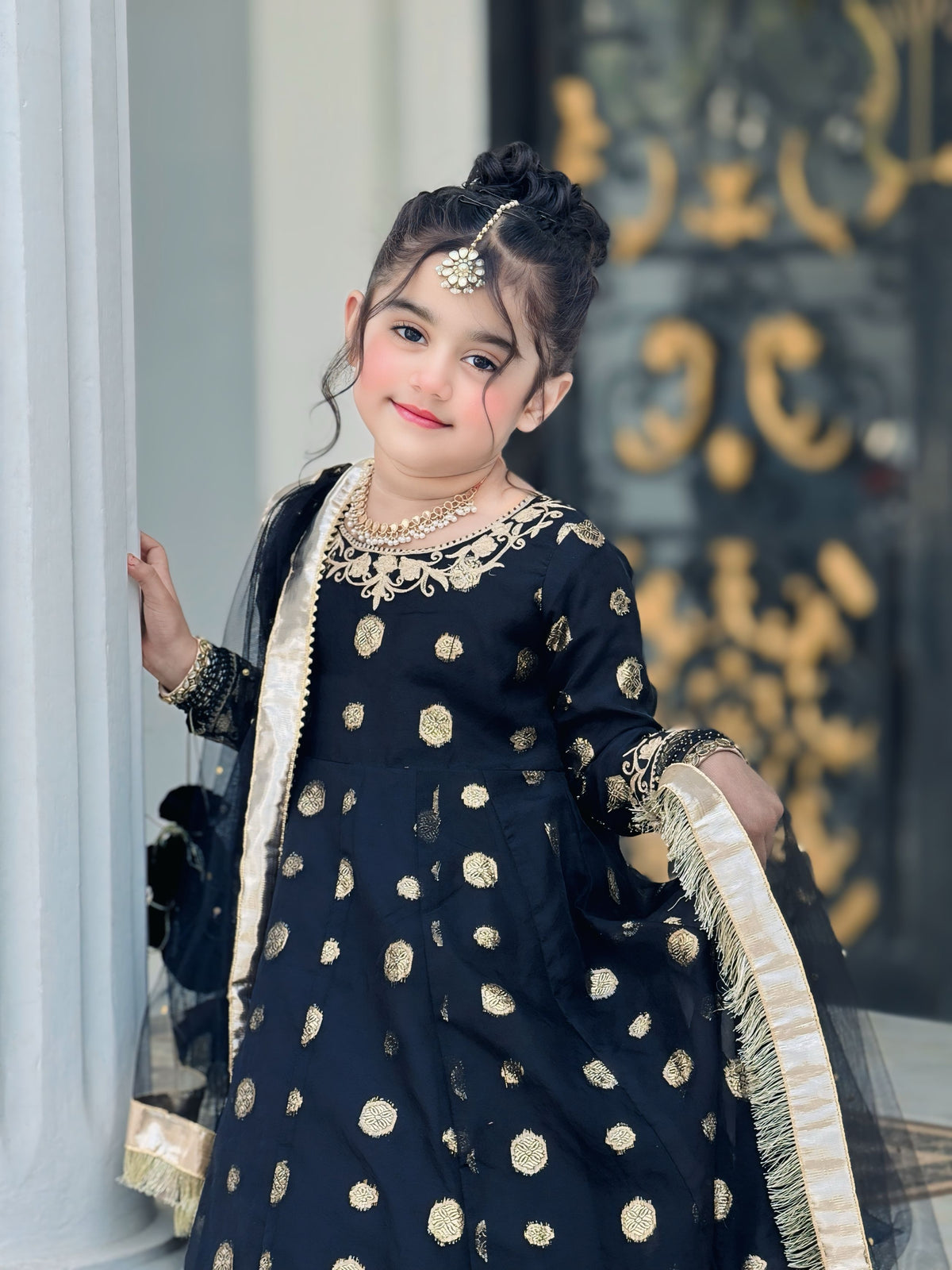 Banarsi Organza Maxi with Sitara Net Dupatta For Girls