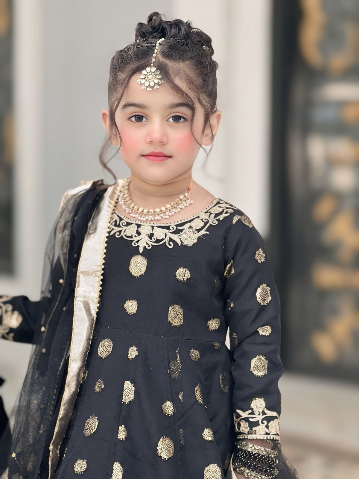 Banarsi Organza Maxi with Sitara Net Dupatta For Girls