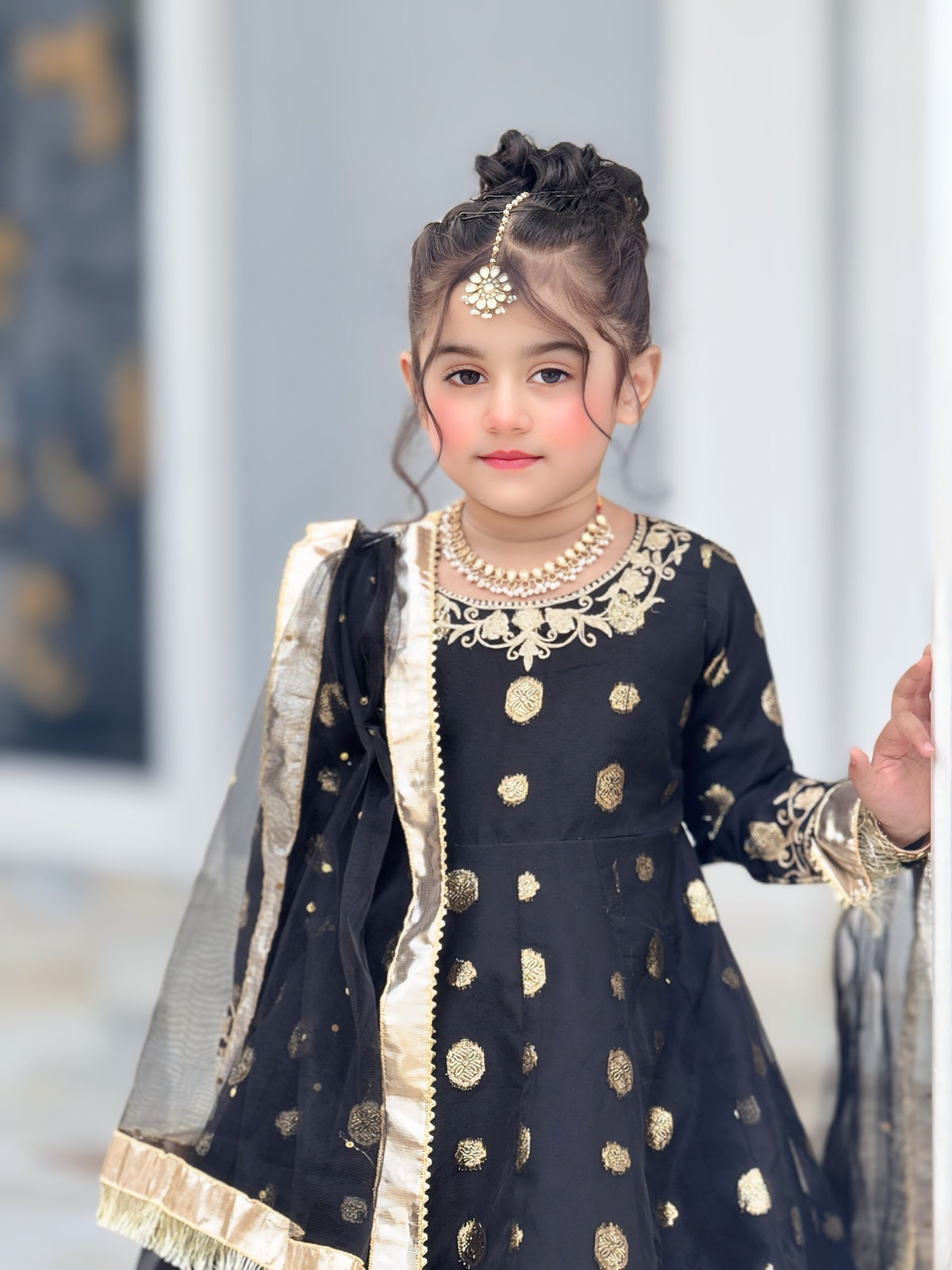 Banarsi Organza Maxi with Sitara Net Dupatta For Girls