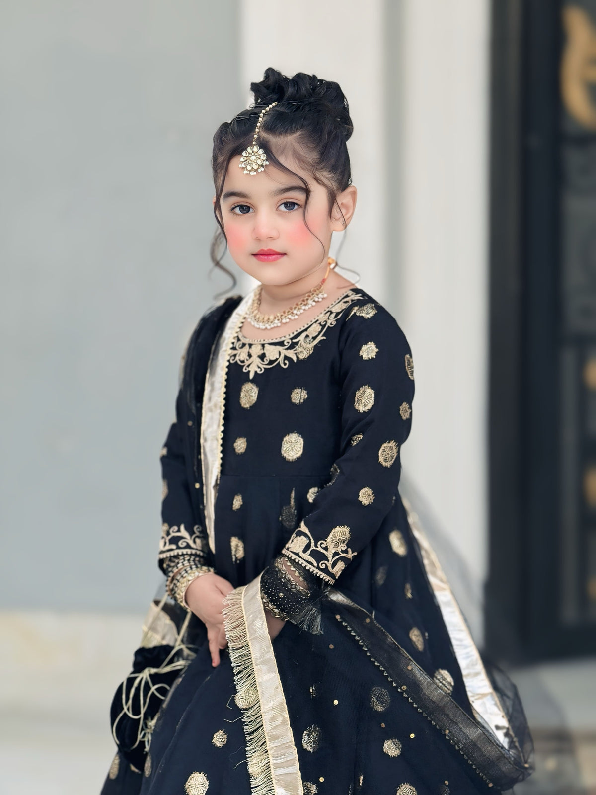Banarsi Organza Maxi with Sitara Net Dupatta For Girls