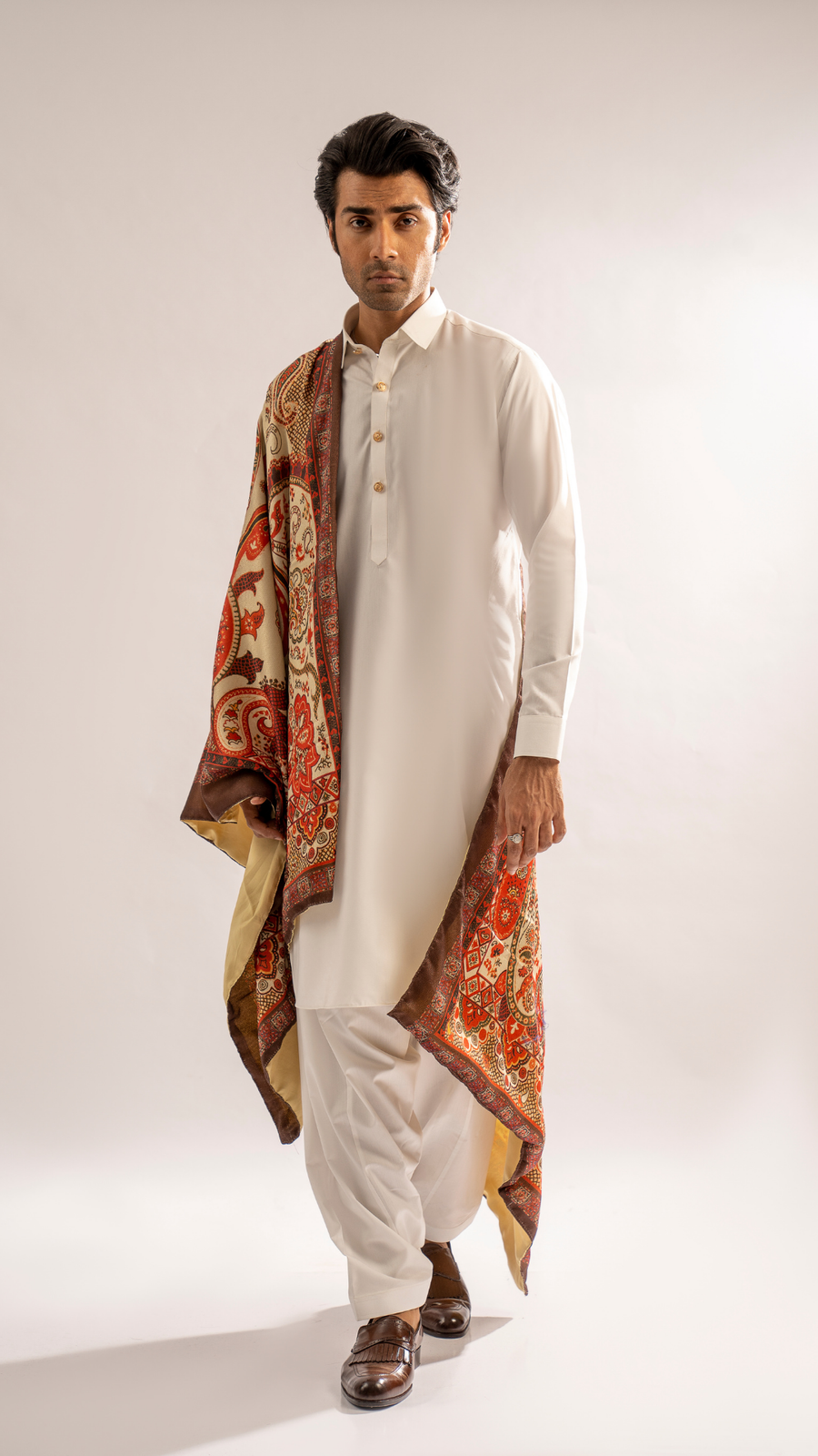 Luxury Men's Khat Odhni – Premium Traditional Shawl For Men