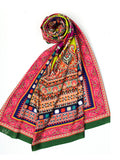 Multi Color Shamos Silk Floral Printed Dupatta