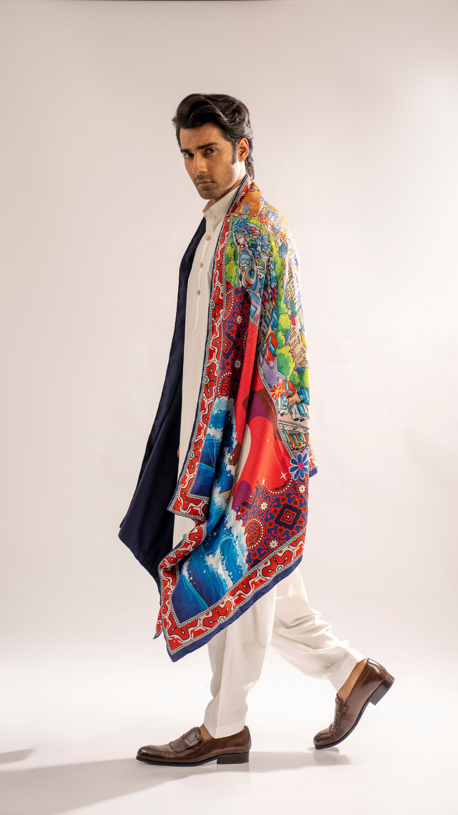 Luxury Men's Guldozi Odhni – Premium Traditional Shawl For Men